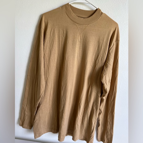 Tan BRAVE SOUL London long sleeve tee shirt men’s M - Picture 1 of 3
